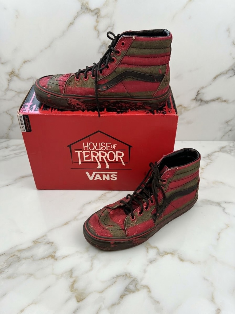 RARE Vans x Nightmare on Elm Street Sk8-Hi "Freddy Krueger" Sneakers UNISEX